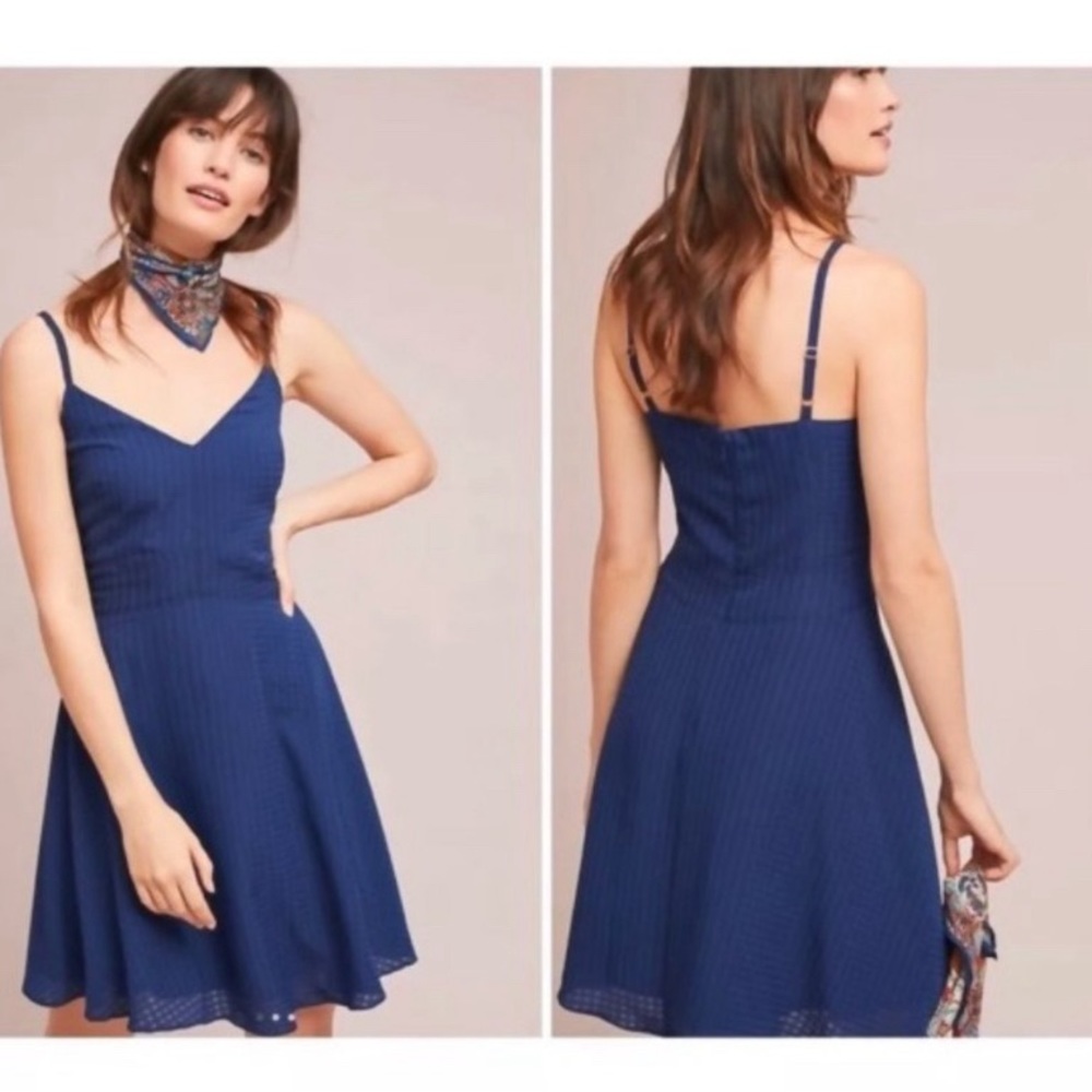 Anthropologie LARKE Isobel Blue Swing Dress